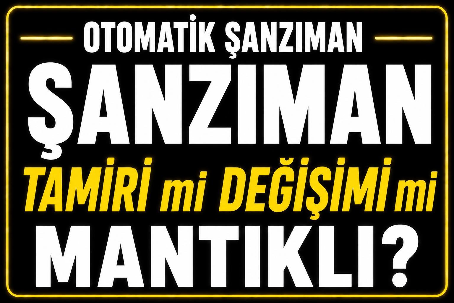 Şanzıman tamiri mi değişimi mi mantıklı? görseli