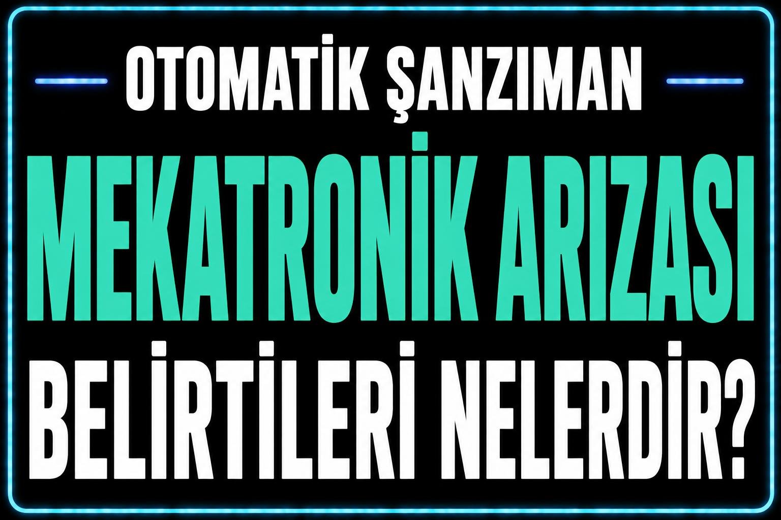 Mekatronik arızası belirtileri nelerdir? görseli