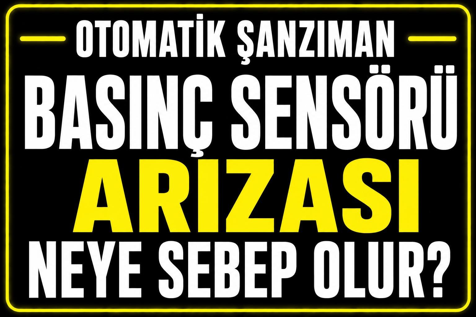 Basınç sensörü arızası neye sebep olur? görseli