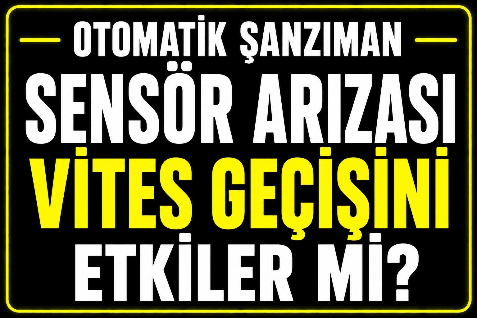 Şanzıman sensör arızası vites geçişini etkiler mi? görseli