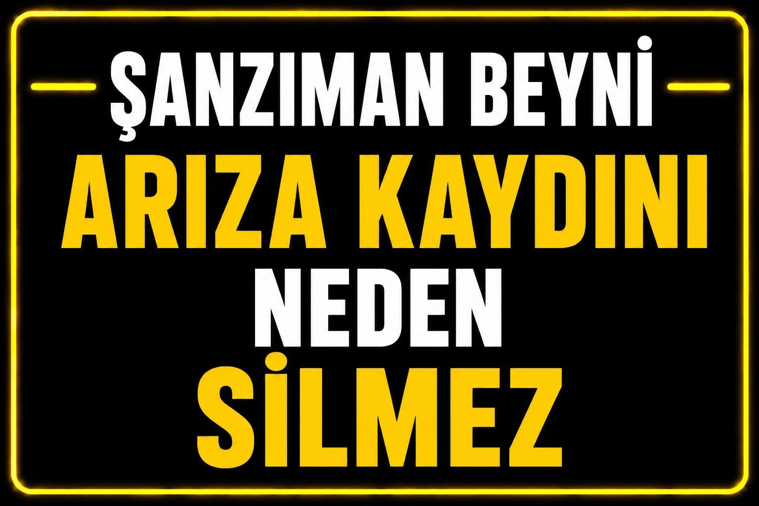 Şanzıman beyni neden arıza kaydını silmez? görseli