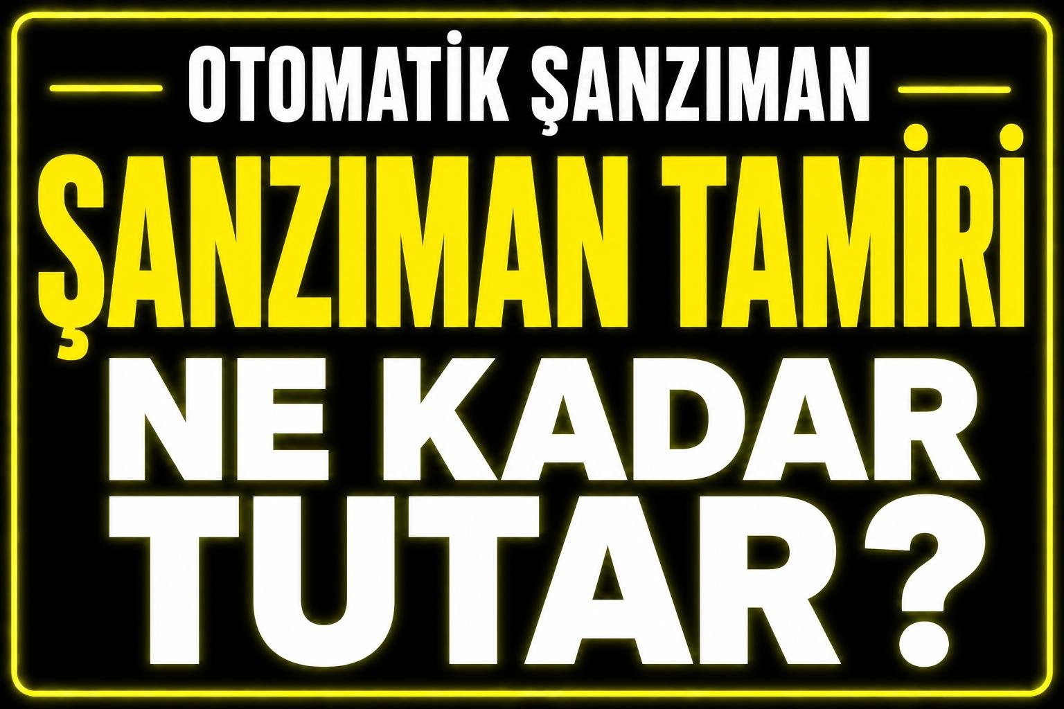 Şanzıman tamiri ne kadar tutar? görseli