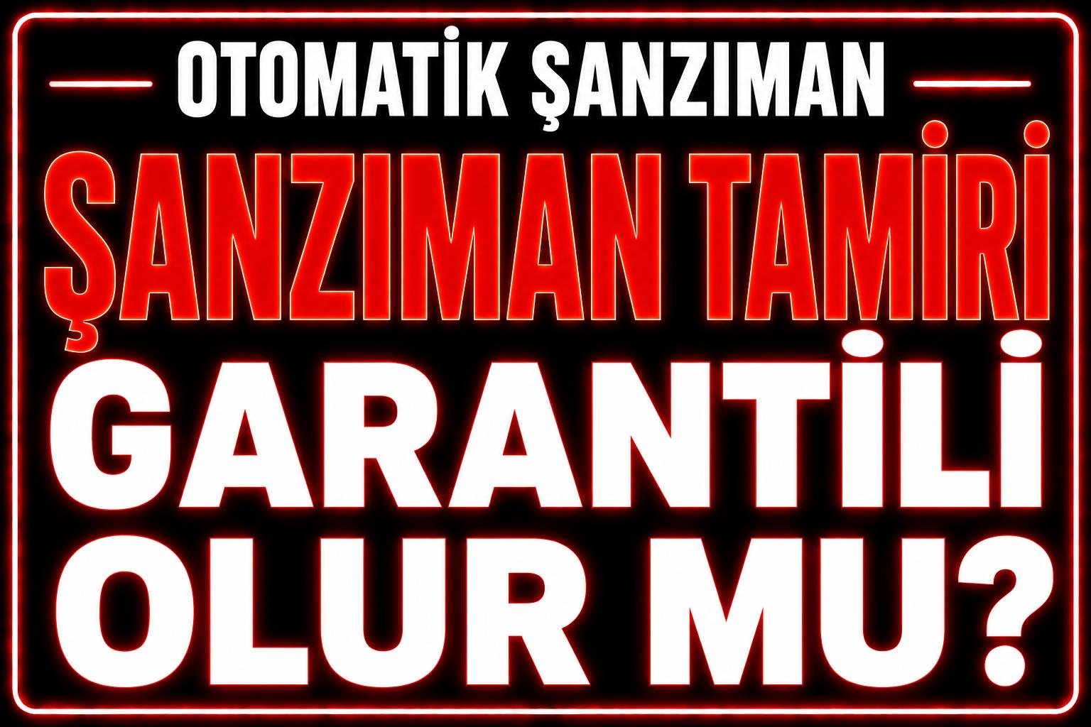 Şanzıman tamiri garantili olur mu? görseli