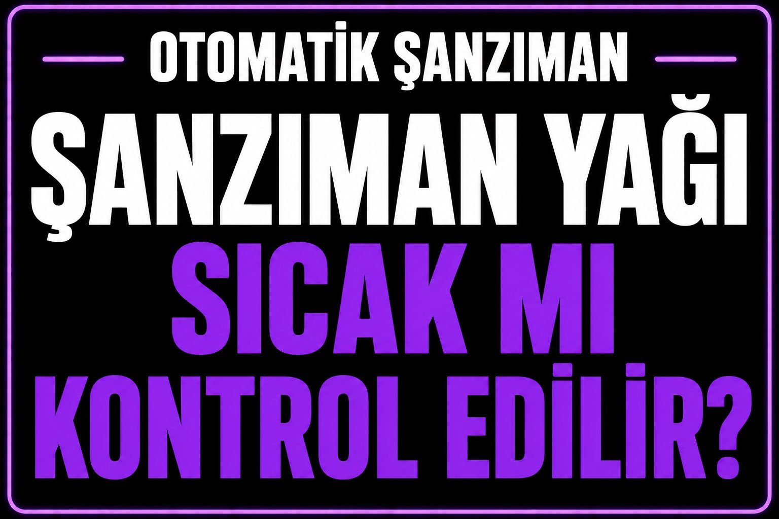 Şanzıman yağı sıcak mı kontrol edilir? görseli