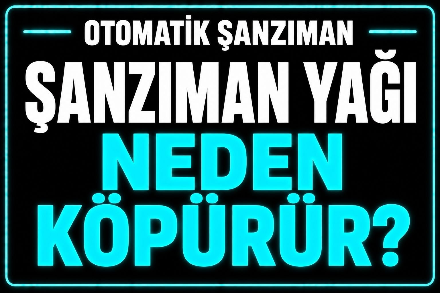 Şanzıman yağı neden köpürür? görseli